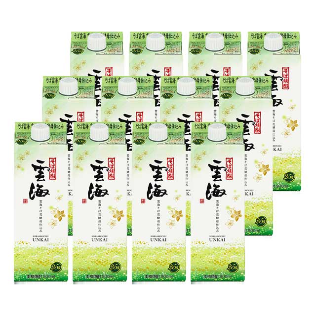 雲海そば 花酵母仕込み パック 25度 900ml×12本 そば焼酎 雲海酒造※北海道・東北エリアは別途運賃が1000円発生します。|酒どんどん 店