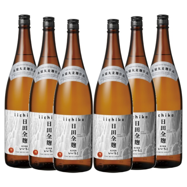 いいちこ 日田全麹 25度 瓶 1800ml&times;6本 麦焼酎 三和酒類 大分県※北海道･東北エリアは別途運賃が1000円発生します。｜酒どんどん　店