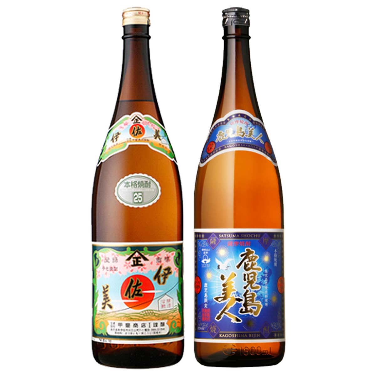 伊佐美 ･ 鹿児島美人 1800ml × 各1本 計2本 セット父の日 送料無料 焼酎セット ギフト 贈り物 ※北海道・東北地区は、別途送料1000円が発生します。