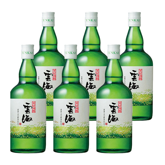 雲海そばグリーン丸 25度 箱入 720ml&times;6本 そば焼酎 雲海酒造※北海道･東北エリアは別途運賃が1000円発生します。｜酒どんどん　店