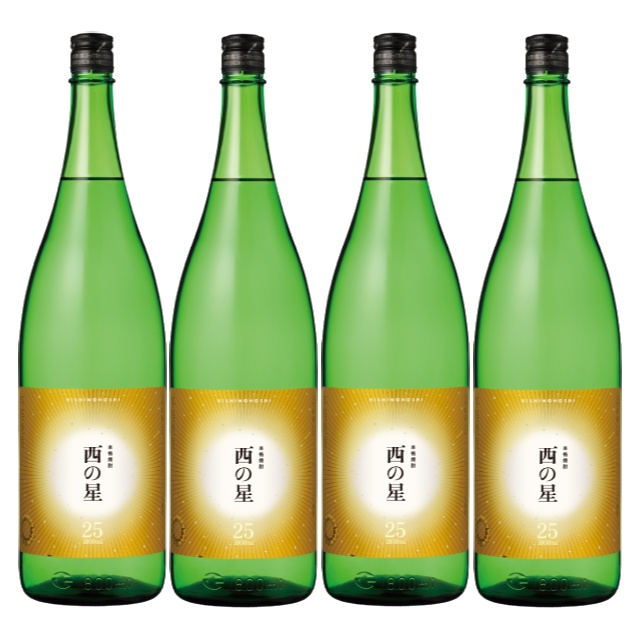 西の星 25度 1800ml×4本 麦焼酎 三和酒類 大分県※北海道・東北エリアは別途運賃が1000円発生します。|酒どんどん 店