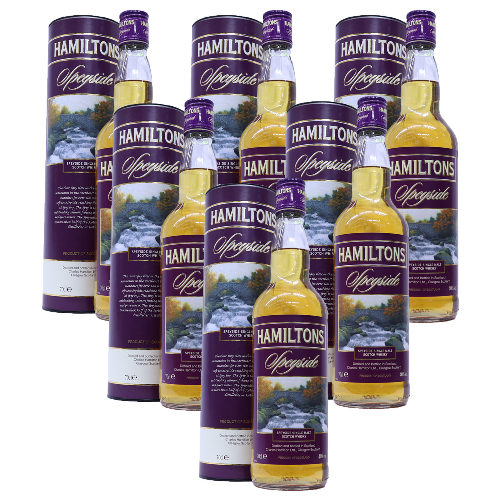 ウイスキー6本セット　ハイランド&スペイサイド 楽天市場】ハミルトンズ スペイサイド 700ml 40度 6本入り