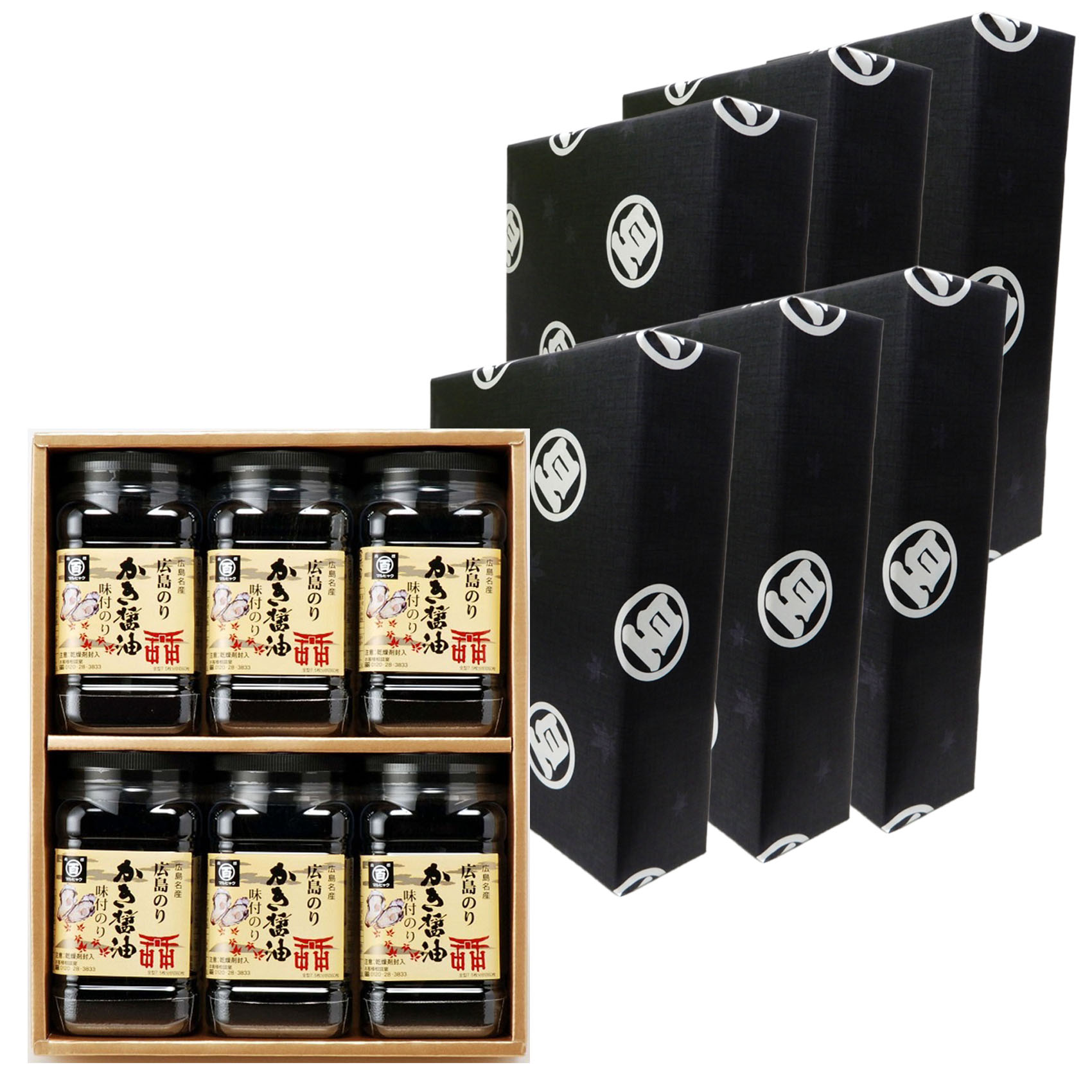 【計36本】かき醤油味付のり 6本入り6セット包装付 Oyster Soy sauce Seaweed ※【送料無料(北海道・東北・沖縄以外)】|なんでも酒店