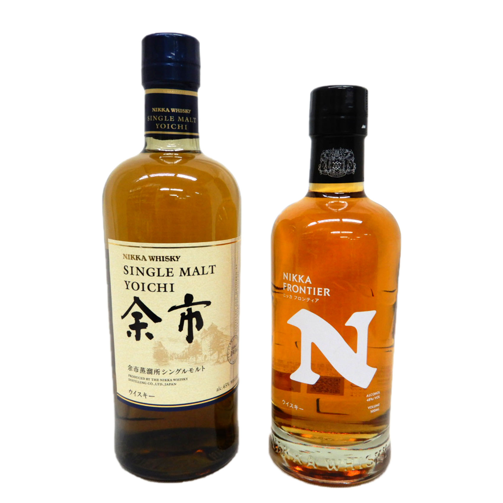 ロックが美味すぎるウイスキー2種　フロンティア48度500ml、余市45度700ml