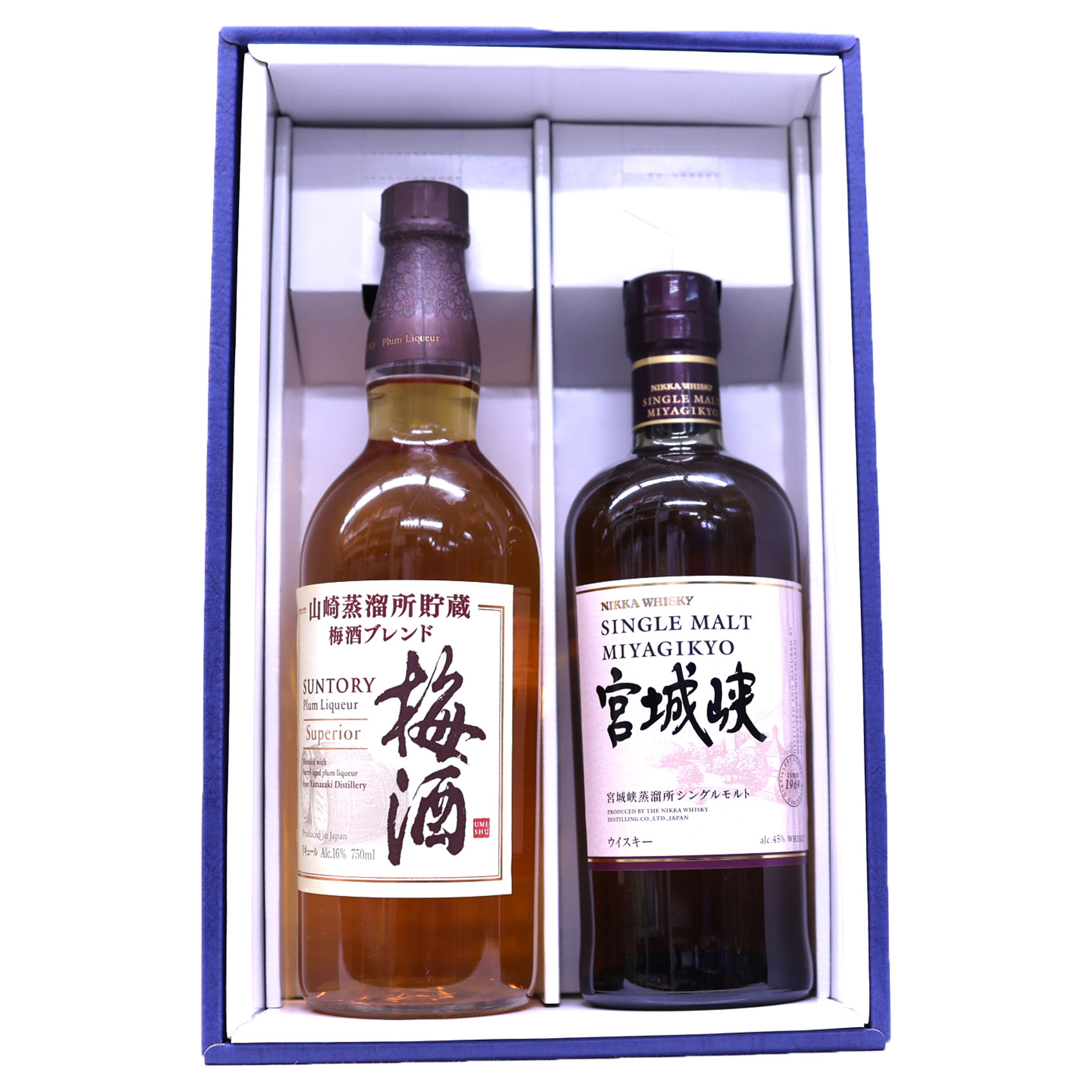 【ギフト箱】相性の良い2本セット　山崎蒸留所貯蔵 梅酒16度750ml、シングルモルト宮城峡45度700ml　梅酒とウイスキー