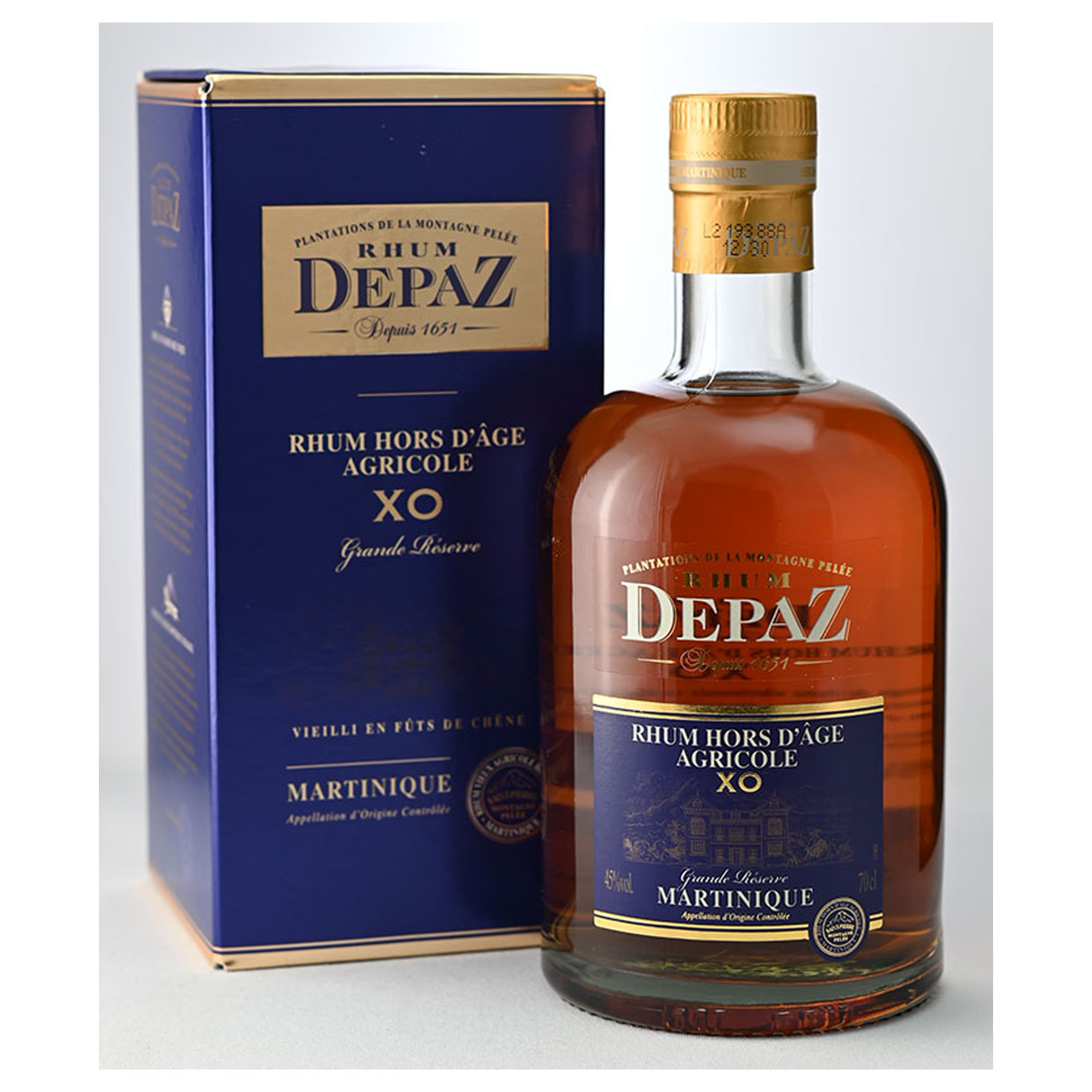 「アグリコールラムのグランクリュ」とも表現されるラム酒　デパズ グラン・レゼルブ XO45度　700ml マルティニーク島