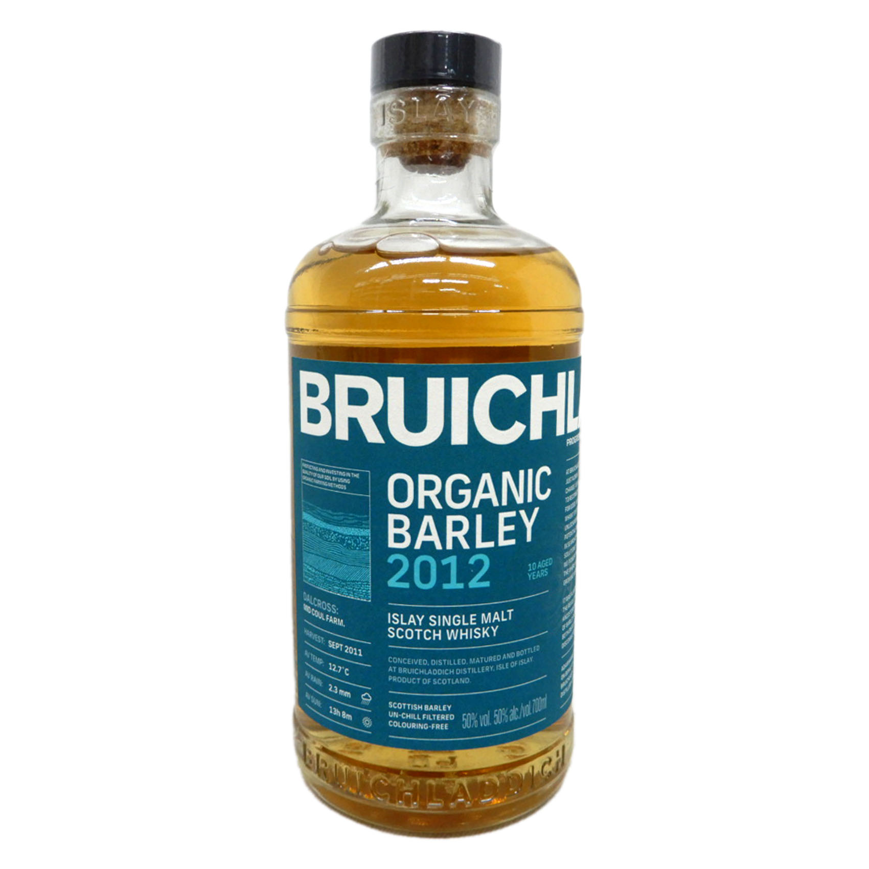 オーガニックモルトを使用　ブルックラディ ジ・オーガニック 2012　50度 700ml[正規品]　有機農法を使用したシングルモルト｜なんでも酒店
