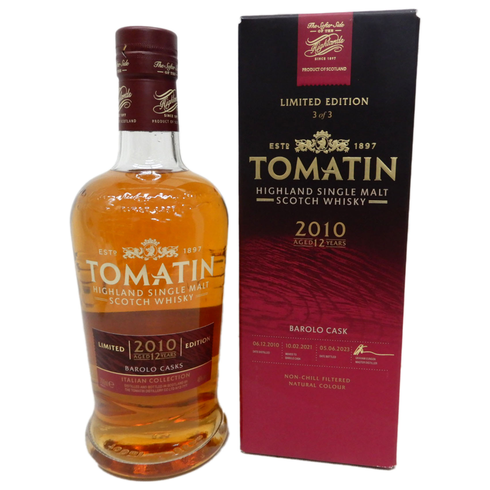 トマーティン2010　12年　イタリアン・コレクション　バローロカスク　46度 700ml　イタリアワイン　ウイスキー