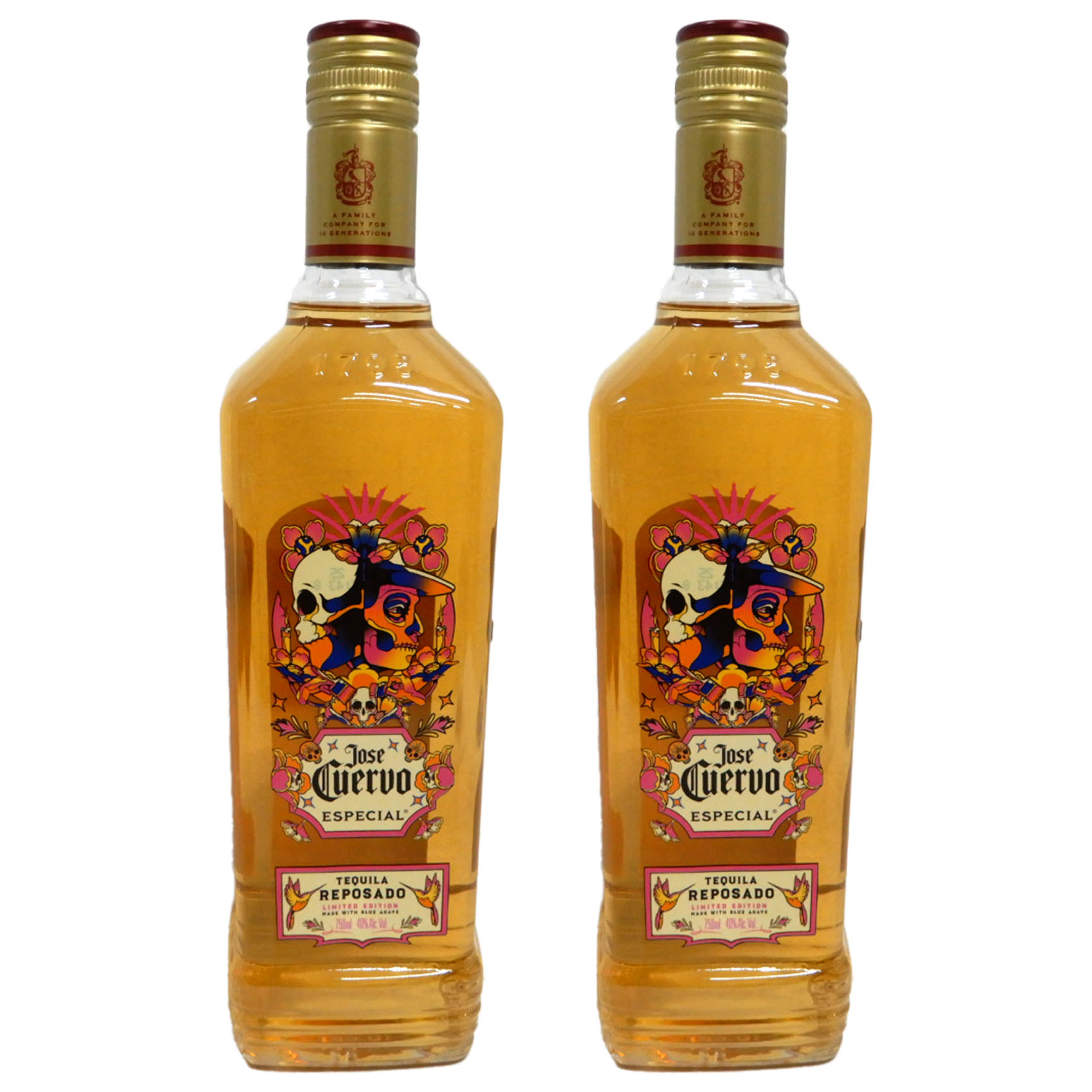 【2本】【限定デザイン】クエルボ　ゴールド　エスペシャル　40度750ml　テキーラ　ほのかに甘い樽香、まろやかでコクある味わい