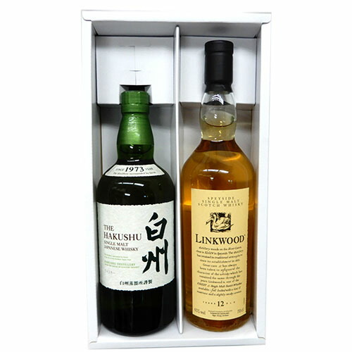 高級ウイスキー 2本ギフトセット 白州43度、リンクウッド12年43度700ml|なんでも酒店