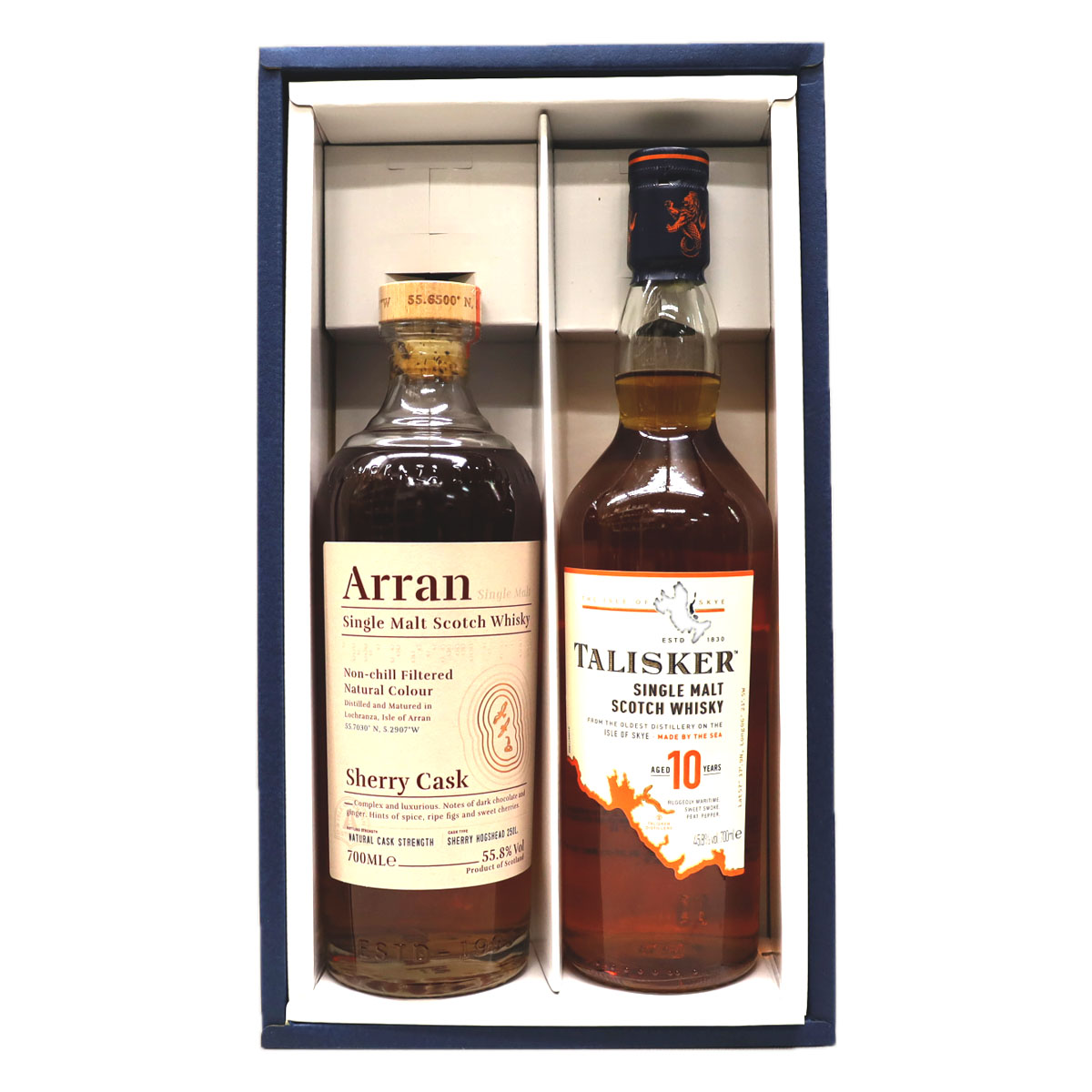高級ウイスキーセット アランシェリーカスク55.8度、タリスカー10年45度700ml|なんでも酒店
