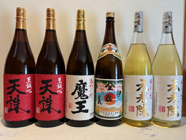 おすすめ一升瓶6本　魔王 伊佐美 元老院2本 天誅2本｜鹿児島本格焼酎のカジキ商店