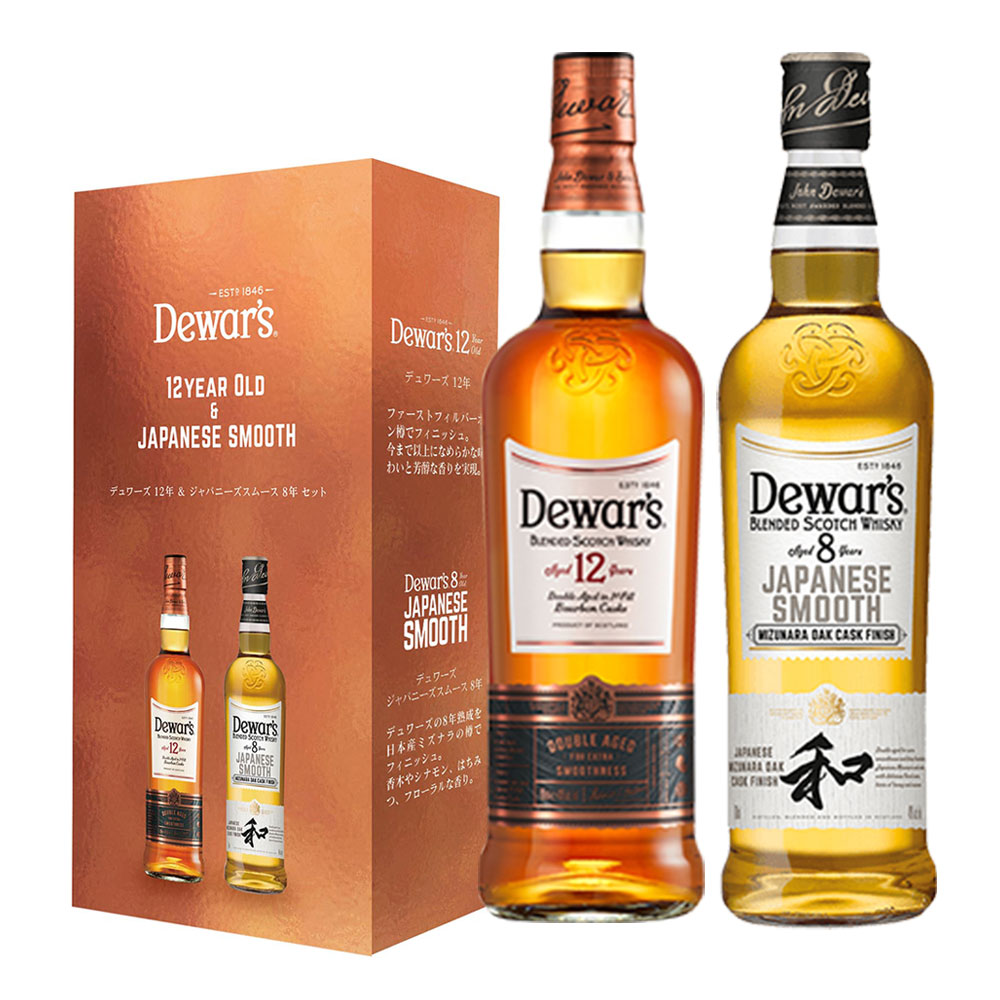 デュワーズ 12年&ジャパニーズスムース8年　ギフトセット　700ml