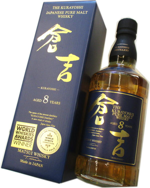 松井酒造 ピュアモルトウイスキー 倉吉 43度 700ml  ３本セット Amazon.co.jp: 松井酒造 国産 ピュアモルトウイスキー 倉吉 3本