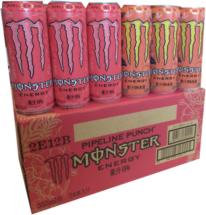 モンスターエナジー パイプラインパンチ 48本　ピンク MONSTER ENERGY 送料無料 モンスターパイプラインボトル缶 500ml