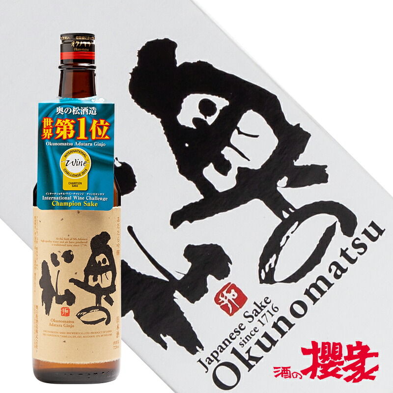 楽天市場】奥の松 あだたら 吟醸 1800ml 日本酒 奥の松酒造 福島