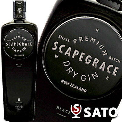スケープグレース　ブラック　プレミアム　ドライ　ジン　41度　700ml　ニュージーランド　スピリッツ