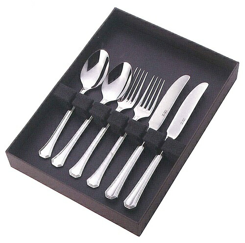 YAMACO 18-8ステンレス クリスタルライン ペアディナーセット 6pcs