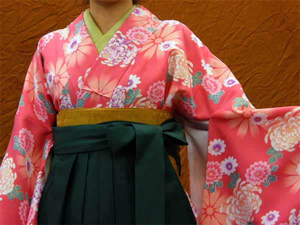 【レンタル】レンタル きもの　ローズピンク・花柄 ２尺袖【１週間レンタル（６泊７日）】《レンタル用着物》【往復送料無料】｜さくら小町　店 13,140円