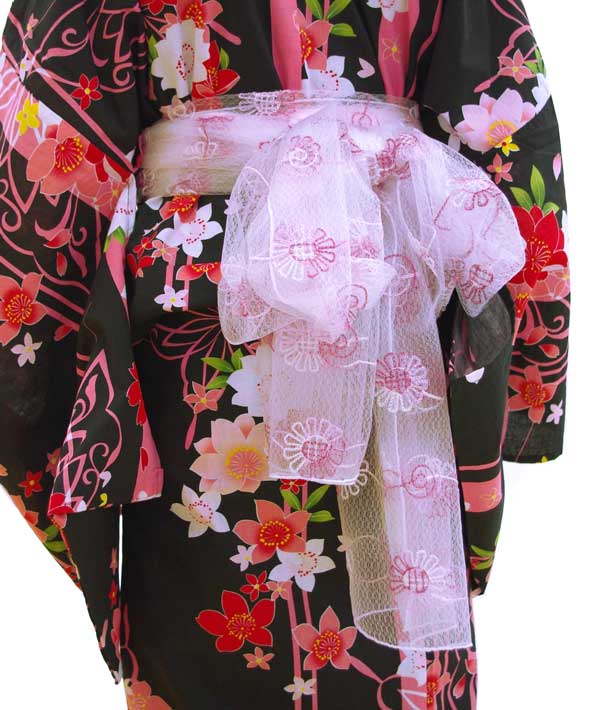 ジュニア 子供用 レース 兵児帯大人用 プチ兵児帯 だけでok リボン結び 胴に巻いて ご注文で当日配送 帯飾り簡単に結びやすい