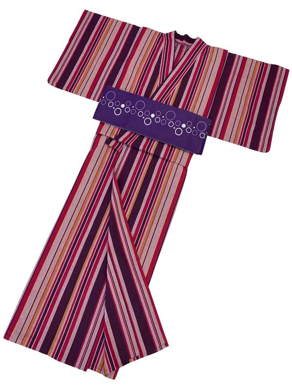 楽天市場】伊勢木綿 洗える着物 単品 「重ね格子 白地、薄紫×鶸色」 お