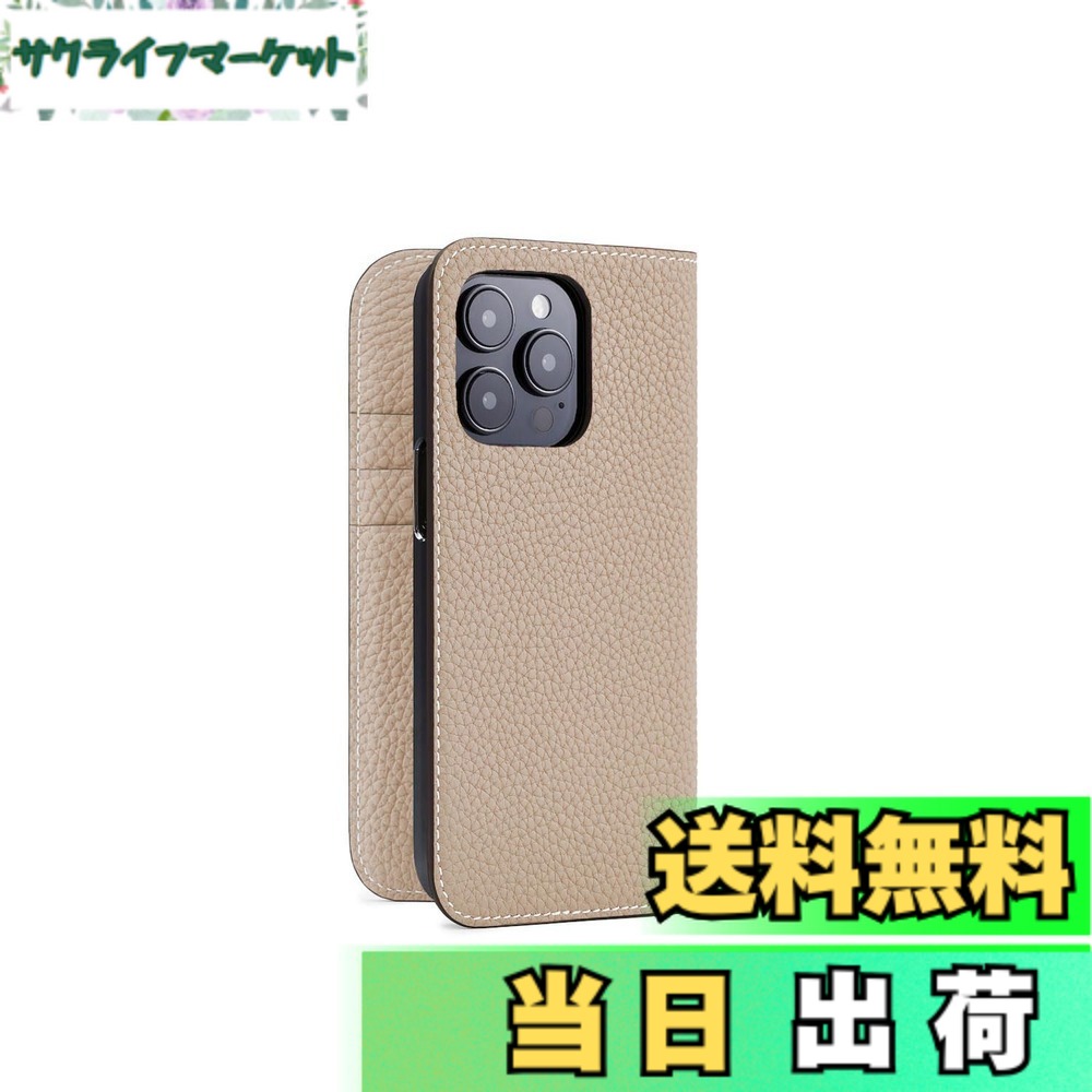 【送料無料】【BONAVENTURA】(for iPhone15 Pro) ダイアリーケース シュリンクレザー [グレージュ]イタリアンレザー 本革 プレゼント ギフト BODTR15P-GG 色：グレージュ.、サイズ：iPhone 15 Pro｜サクライフマーケット
