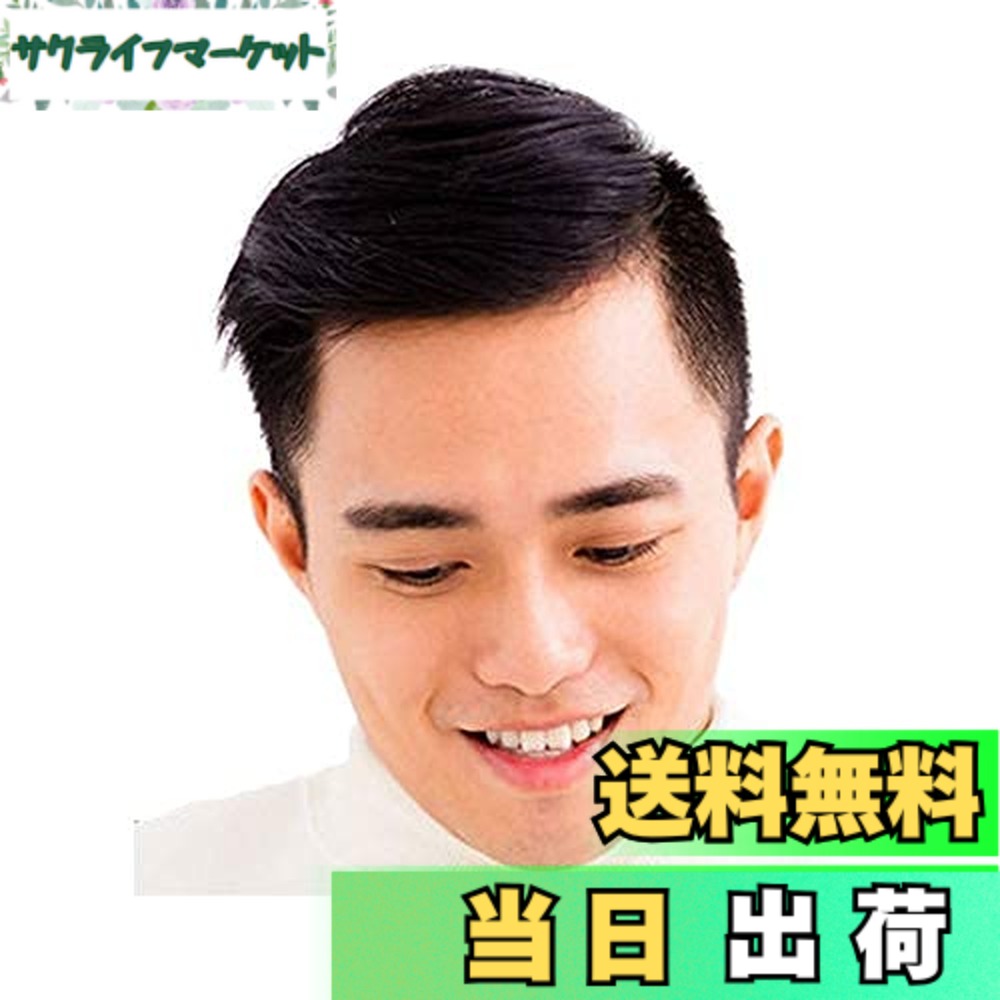【送料無料】Dreambeauty 男性用部分ウィッグ 黒色 メンズ 人毛１００％ 総手植え 自然 通気性 人工皮膚 増毛ショートかつら（14*20） サイズ：14*20