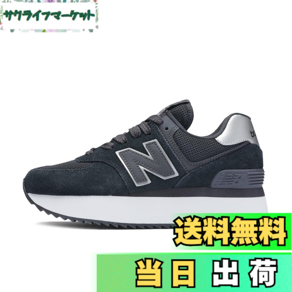 【貨物輸送無料】new balance(ニュー平衡にする) レディース WL574Z 574+ 厚底 付け届け真似形 レディーススニーカー 色：NJ(BLACK)、大いさ：24.0 糎 B