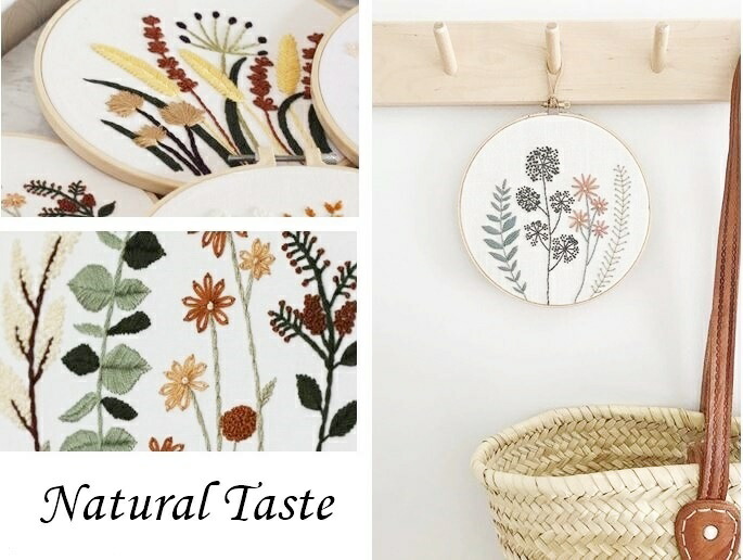 楽天市場 刺繍キット 花 ナチュラルシリーズ５種類 日本語説明書付き ボタニカル フランス刺しゅう キット セット 可愛い フランス 刺しゅうキット プラスチック製の枠付き 刺繍枠 刺繍糸 材料セット 手芸 初心者 人気 簡単 練習 基本ステッチ インテリア 北欧 おしゃれ