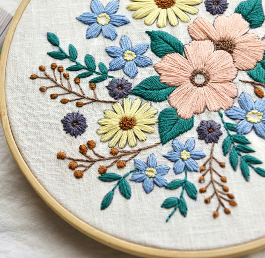 楽天市場 刺繍キット 可愛いブーケ Pink 花 日本語説明書付き フランス 刺しゅうキット 基本ステッチ 初心者 初級 プラスチック製の枠付き 入門 刺繍枠 刺しゅう糸 かわいい きれい おしゃれ セット スターターキット ボタニカル ハンドメイド プレゼント 贈り物 送料