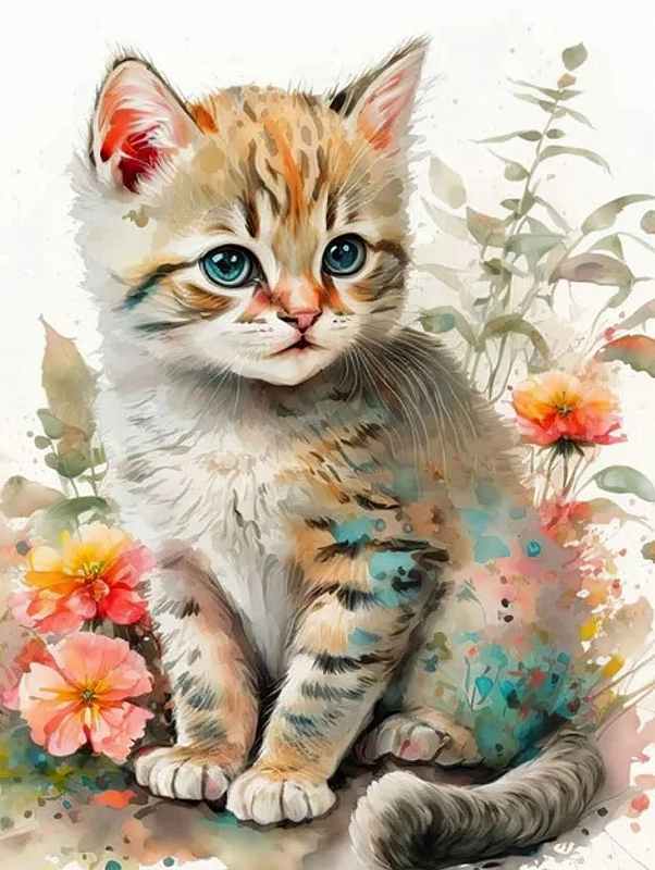 楽天市場】ダイヤモンドアート キット 四角ビーズ 猫 可愛い