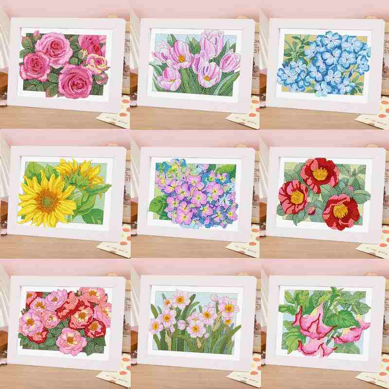 楽天市場】LEADINTOPダイヤモンドアート花海辺不規則ビーズ30X30cm