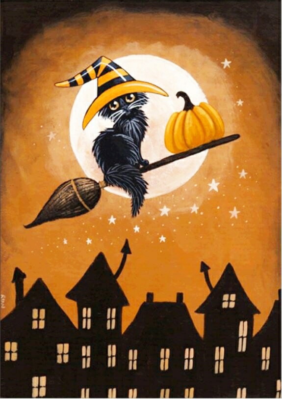 楽天市場 ダイヤモンドアート ハロウィン 猫 魔女 黒猫 パンプキン 10月 秋 かぼちゃ 月夜 刺繍キット ビーズ刺繍 ハローウィン ダイヤモンドペインティング 趣味 絵画 ハンドメイド クロスステッチ 工作 手芸 送料無料 さくらシフォン
