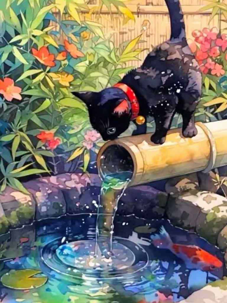 ダイヤモンドペインティングキット 猫と花の風景 90㎝×65cm DAC Amazon | ダイヤモンドアート 猫と月の夜 ダイヤモンド刺繍 全面