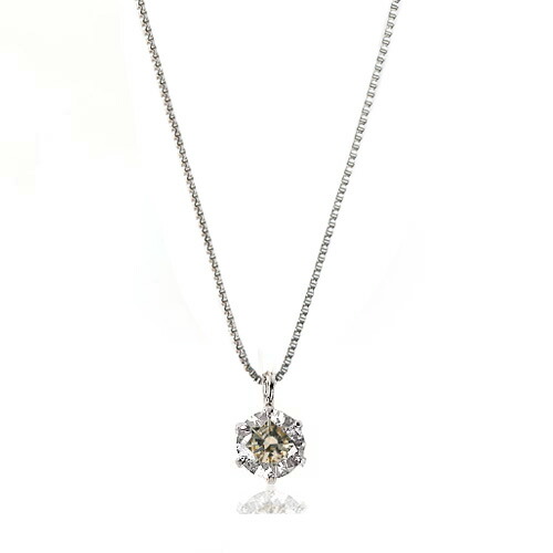 【鑑別付】pt900 pt850 プラチナ ダイヤモンド ネックレス ダイヤネックレス一粒 ダイヤのネックレス ダイアネックレス 0.4ct ダイヤ一粒ネックレス 妻への結婚記念日 誕生日 女性 プレゼント ダイヤ ダイアモンド 鑑別書 0.4カラット / Iクラス 6本爪 チェーンネック