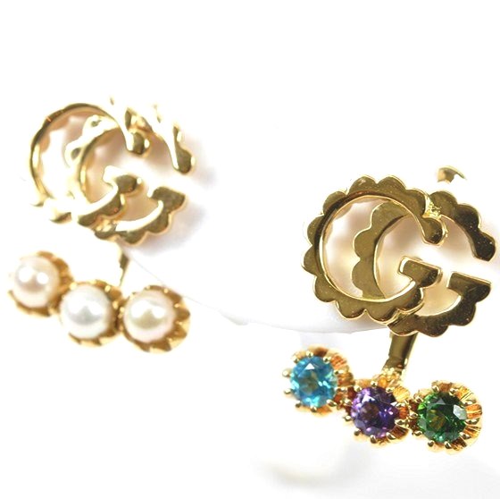 ☆美品☆ GUCCI グッチ 18k ホワイトゴールド GG ピアス ☆美品☆ GUCCI グッチ 18k ホワイトゴールド GG ピアス GUCCI