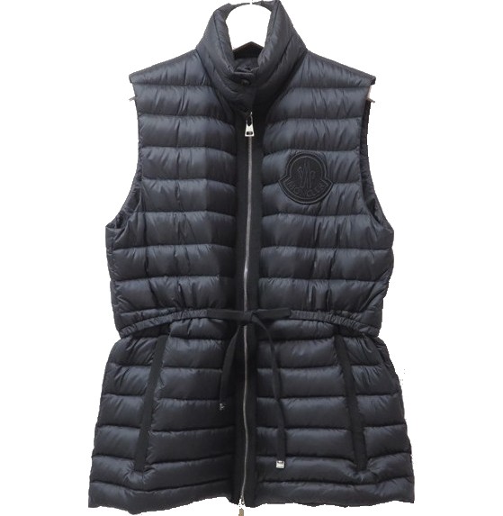 美品　モンクレール　Glygos Gilet 黒 ダウンベスト ジレ　0 MONCLER モンクレール ダウンベスト GLYGOS 1A00028 595ZZ