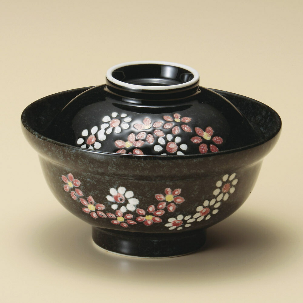 楽天市場】黒曜 ふた付大茶 15.2x7cm 日本製 蓋付きどんぶり 茶漬け丼