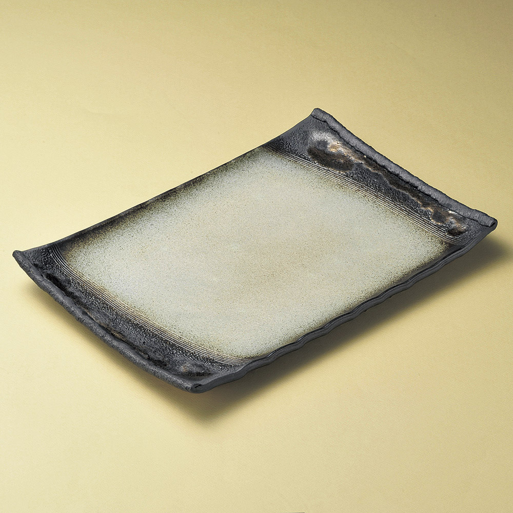 萬古焼 手造り 41cm 長角 13号皿41.5ｘ29.5ｘ4cm　日本製 風雅な逸品｜産地問屋の 【サクラ陶器 】