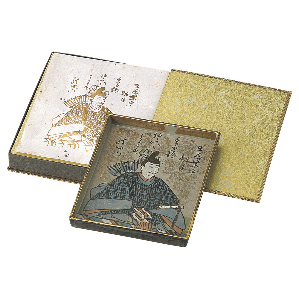 楽天市場】☆ 日本土産 ☆ 百人一首銘々皿6枚組 [ 120 x 90 x 15mm