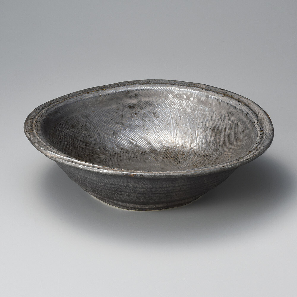 36cm 金結晶 櫛目たわみ 特大鉢 36ｘ34ｘ9cm 日本製 お惣菜の盛り合わせ 炊きもの 煮物 おばんざいの盛り付けに 大振りの大皿 大鉢 盛り皿 深皿 煮物鉢