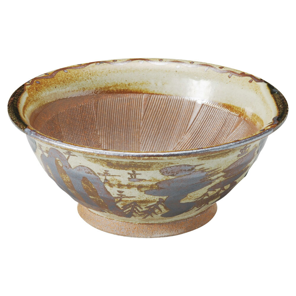 織部山水 28cm 9寸 すり鉢 28ｘ12cm 下ごしらえの擂る おろす 潰す 絞る作業は安全な国産食器で 日本製 7,100円