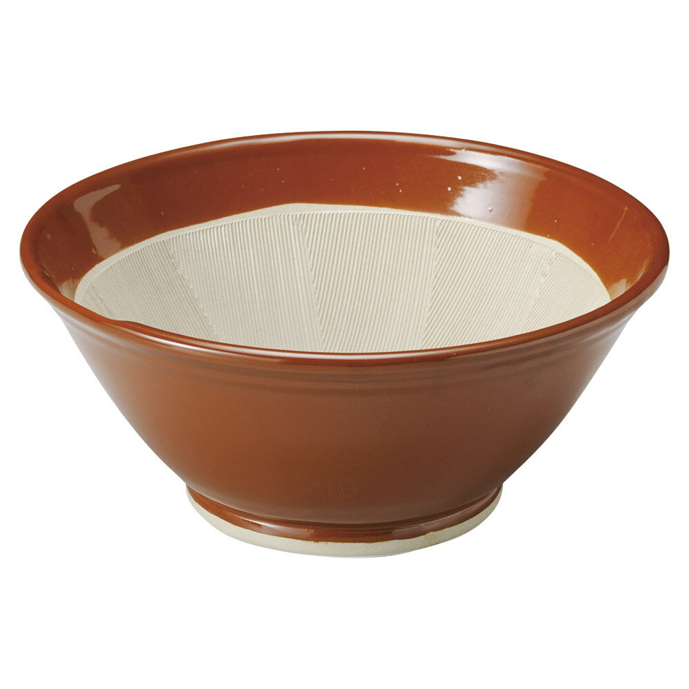 茶あめ釉 40cm 特大13号すり鉢 (常滑焼) 日本製 下ごしらえの擂る おろす 潰す 絞る作業は安全な国産食器で