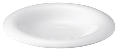 アルテ 20cm リゾット＆スープ皿20.5x4cm 特白磁シンプルかつ個性的 洗練されたデザイン おしゃれな白いお皿 日本製画像