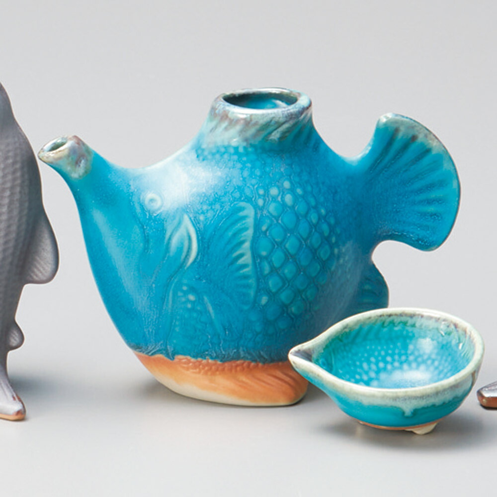 加藤賢司作品 トルコ青 盃 酒器 トルコ青馬上杯