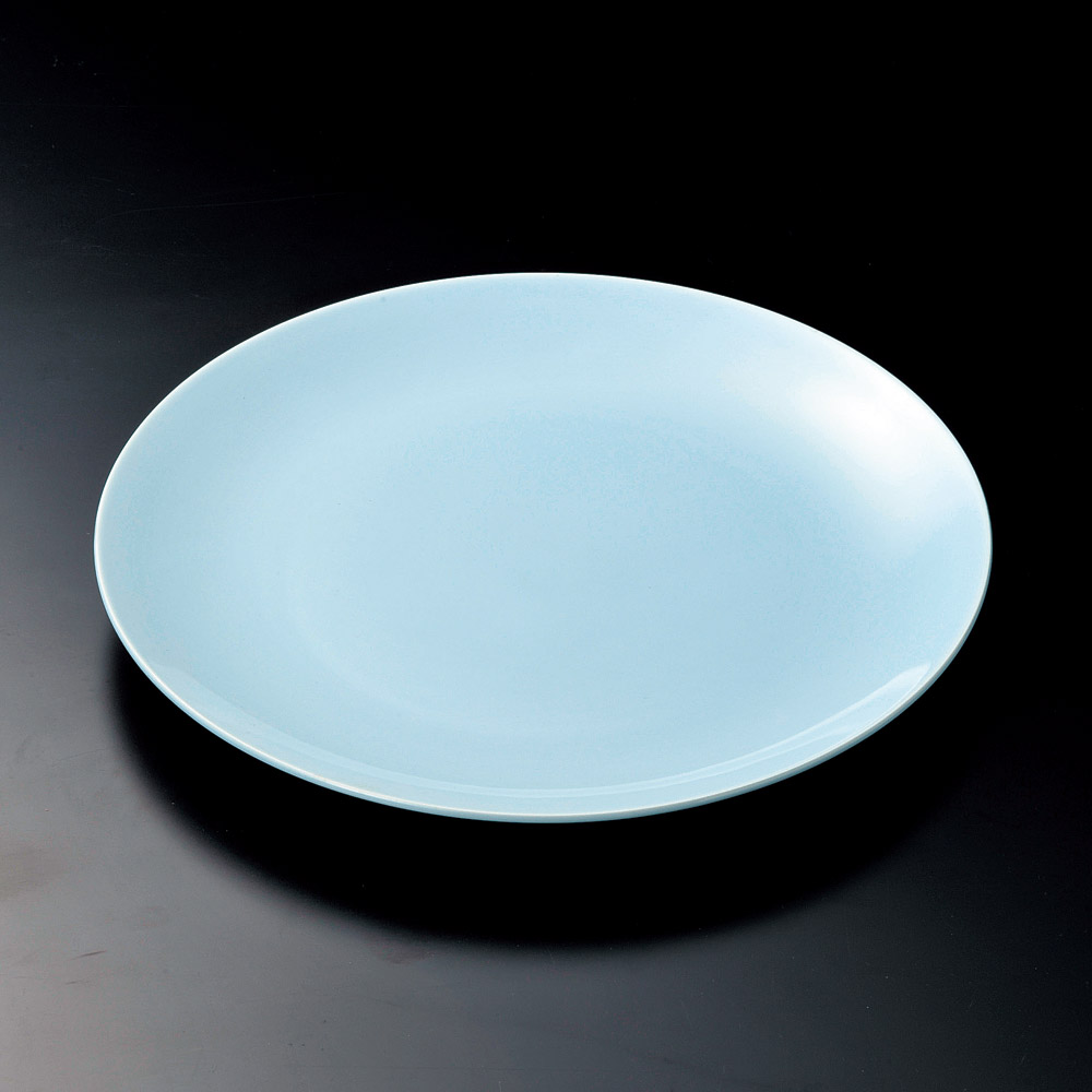楽天市場】和食器 特大皿 青白磁 波 33.5cm 丸皿 尺一皿 手彫