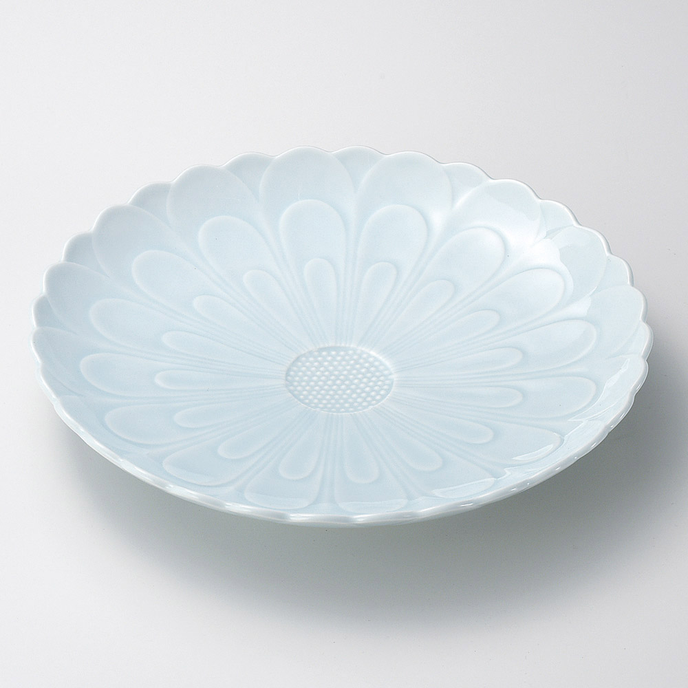 山徳窯、青磁　超特大皿、大皿　中皿　３皿　(ふぐ刺し皿) 山徳窯、青磁 超特大皿、大皿 中皿 3皿 (ふぐ刺し皿)