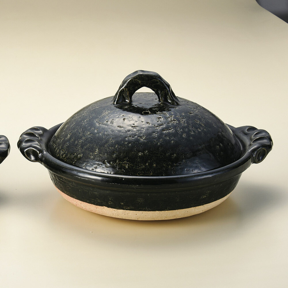 楽天市場】信楽焼 織部流 8号 土鍋 29x25x13.5cm 日本製 特選