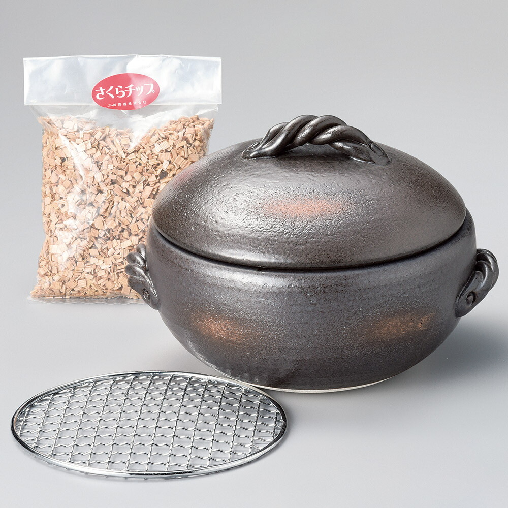 楽天市場】卓上簡単燻製鍋 いぶす君(小) 燻製 スモーカー 万古焼 燻製