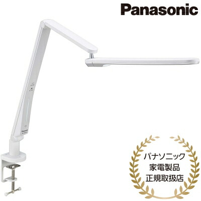 【パナソニック家電生産物定め事取りまわし店】パナソニック パルック LED事務机照明ランプ SQ-LC570-W 白いこと仕上×しろがね色 クランプタイプ USB端子付 7段調光